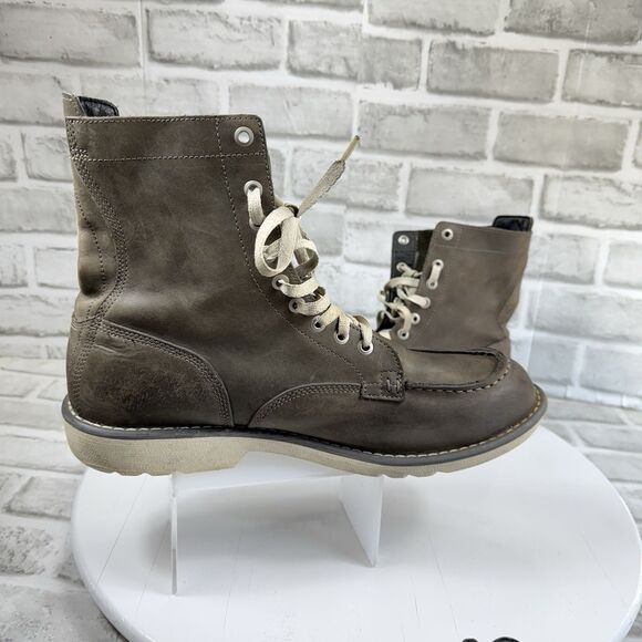 Timberland Earthkeepers Original 6-Inch Men’s Size 11 Grey Leather Lace Up Boots - Picture 3 of 11